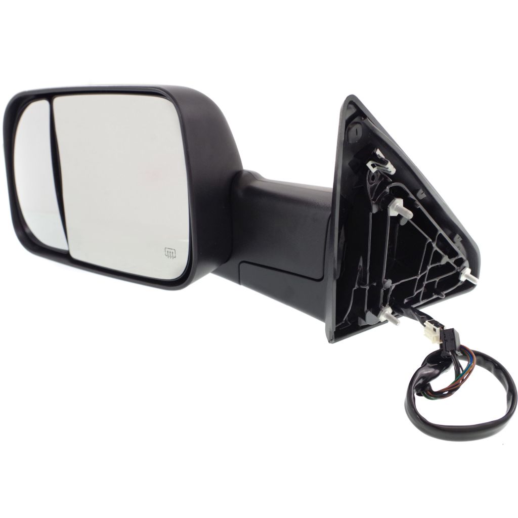 DODGE TRUCKS & VANS DODGE/PU (R2500/3500) DOOR MIRROR LEFT (Driver Side) PWR/HTD/SIGNAL/PUDDLE (DUAL GLASS)(TEXT BLACK)(W/TOW PKG) OEM#68143805AB 2012 PL#CH1320333