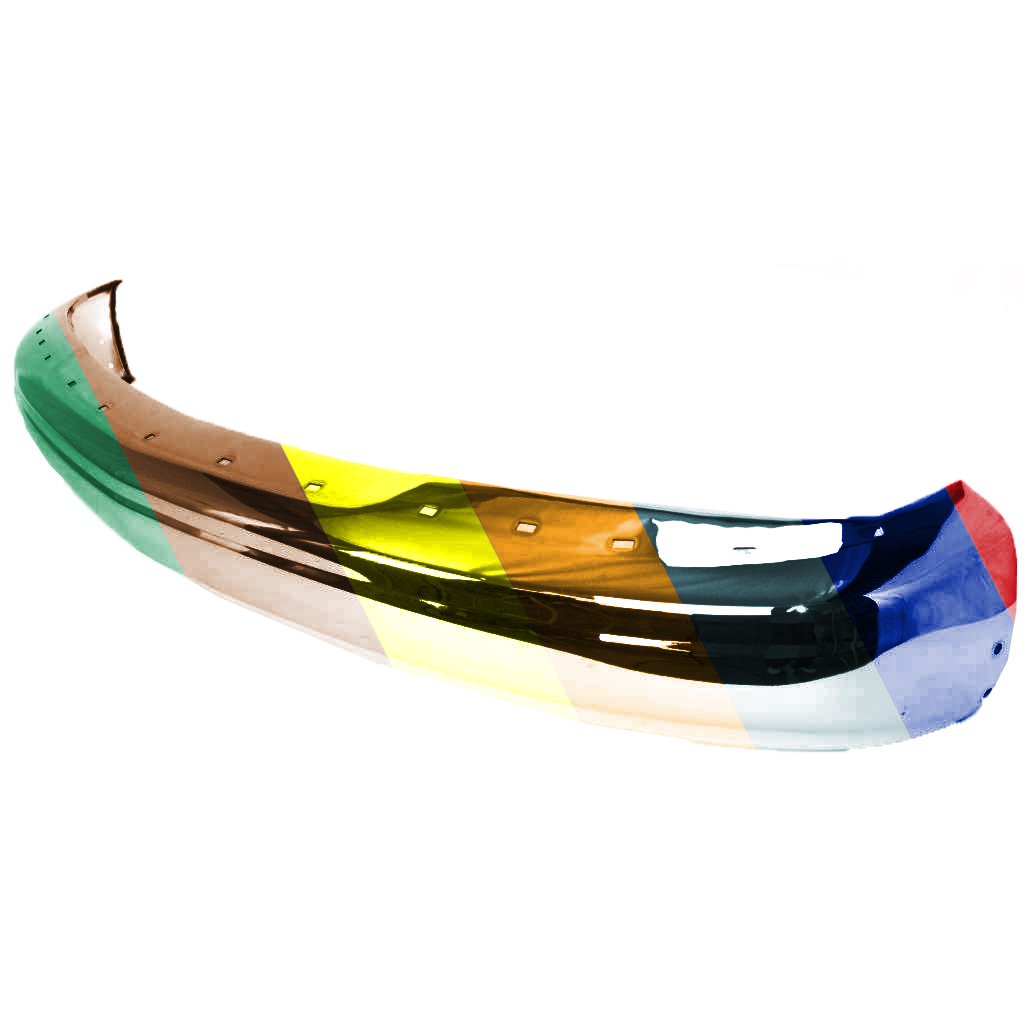 GM TRUCKS & VANS CHEVY/GMC/VAN(Express/Savana) FRONT BUMPER CHROME W/PAD HOLE OEM#15075735 1996-2002 PL#GM1002414