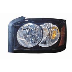 DODGE TRUCKS & VANS DAKOTA/PU HEAD LAMP ASSY LEFT (Driver Side) (W/BLACK BEZEL)**CAPA** OEM#55078107AB 2006-2007 PL#CH2518116C