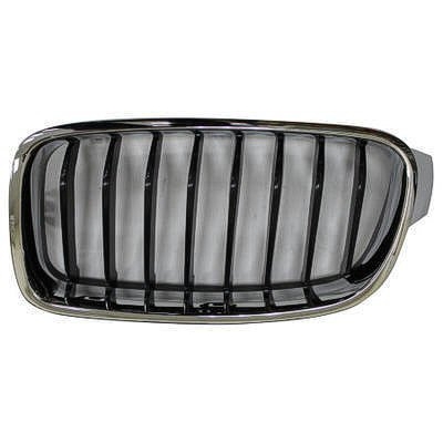 BMW BMW 3 (WAGON) GRILLE LEFT (Driver Side) CHROME FRAME /BLACK INNER( 8 BAR)(SPORT/M SPORT) OEM#51137260497 2014-2019 PL#BM1200236