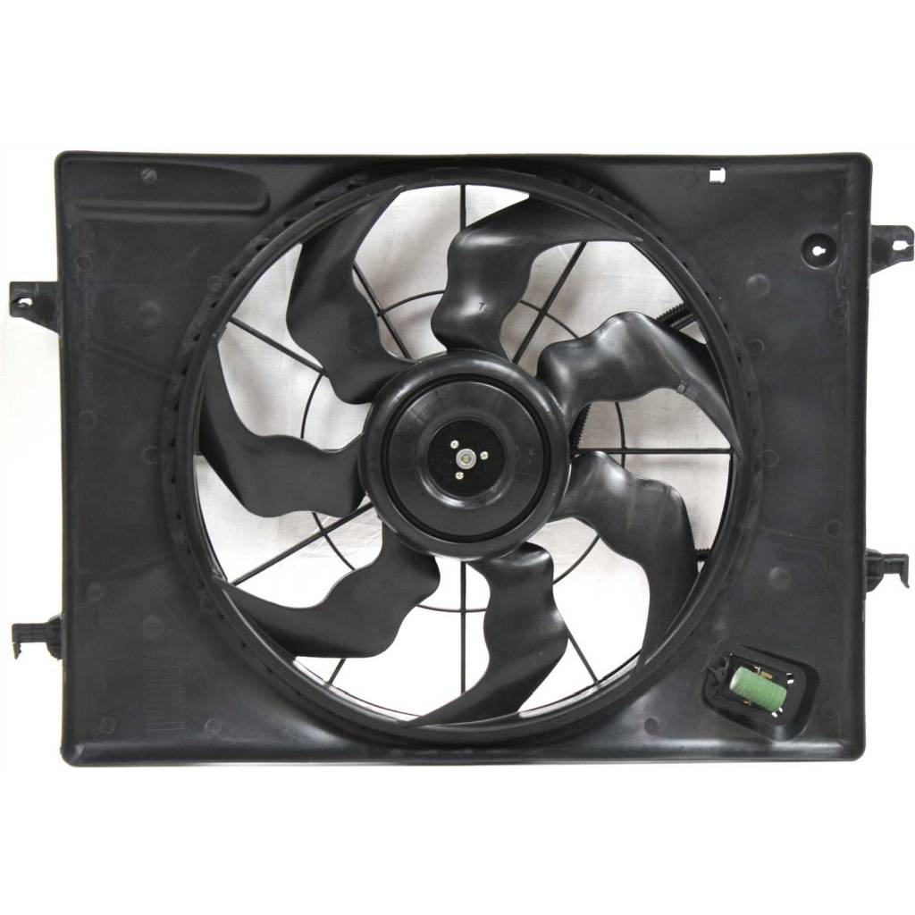 KIA SPORTAGE RADIATOR & A/C FAN ASSY (2.0L)(SINGLE FAN) OEM#253801F251 2005-2010 PL#KI3115115