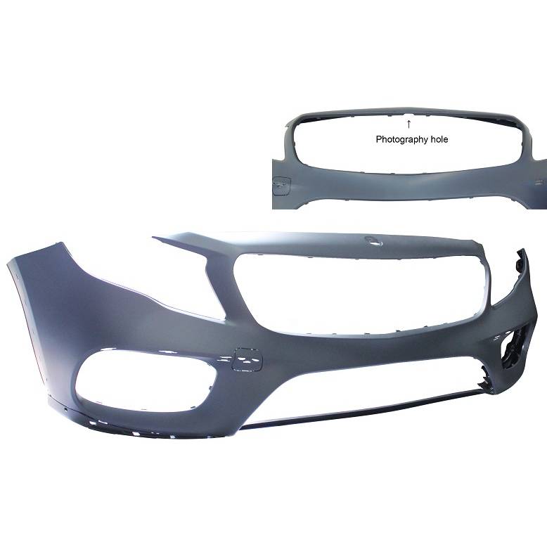 MERCEDES-BENZ GLA-CLASS FRONT BUMPER COVER PRIMED (WO/SENSOR)(W/NIGHT PKG)(GLA45) OEM#15688097019999 2018-2019 PL#MB1000585