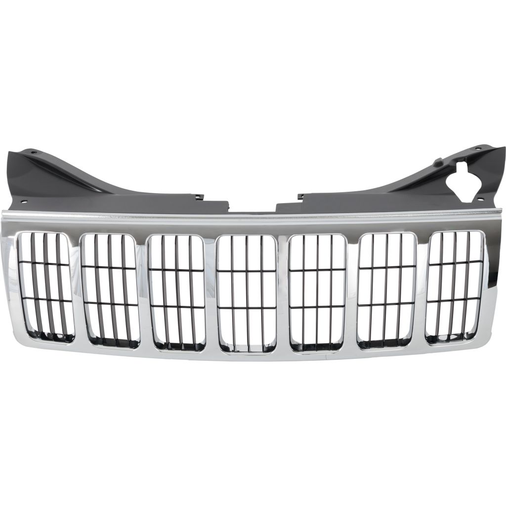 JEEP GRAND CHEROKEE GRILLE ASSEMBLY CHR/BLK (Laredo & LTD) OEM#55156814AE 2005-2007 PL#CH1200284
