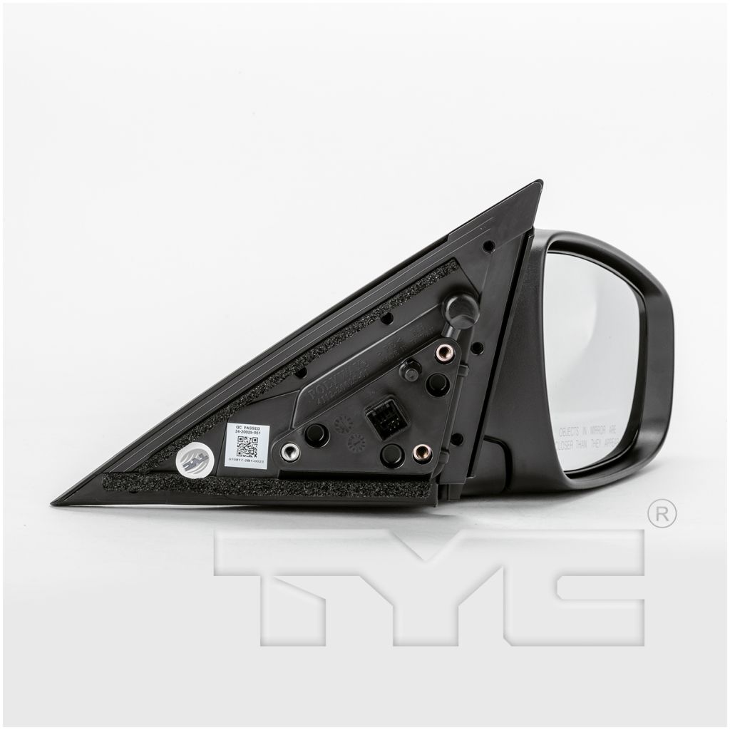 HYUNDAI VELOSTER DOOR MIRROR RIGHT (Passenger Side) PWR/HTD(WO/SIGNAL)(TEXT BASE) OEM#876202V310 2012-2017 PL#HY1321185
