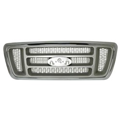 FORD TRUCKS & VANS FORD/PU (F150 EXC HERITAGE) GRILLE CHROME FRAME/ BLACK BAR/BLACK HONEYCOMB (XL/XLT) OEM#4L3Z8200AA 2004 PL#FO1200413