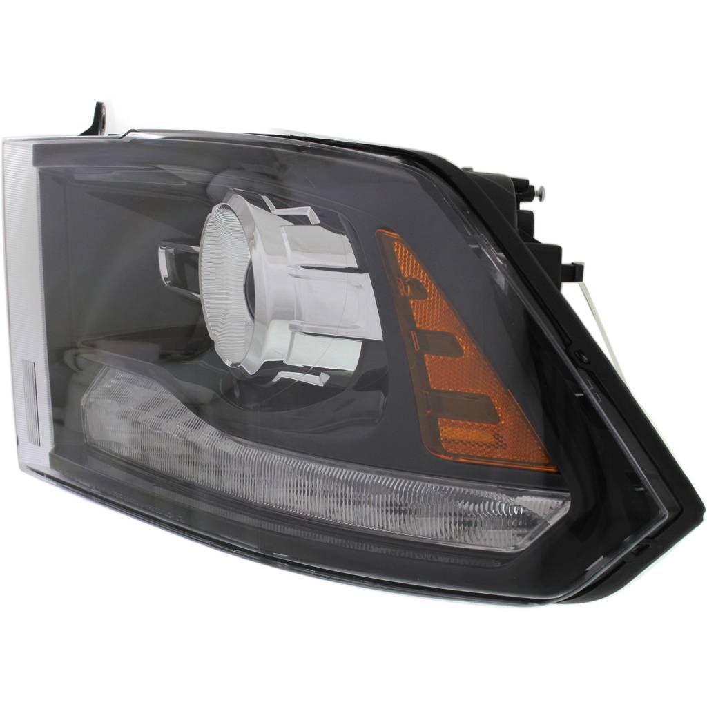 DODGE TRUCKS & VANS DODGE/PU (R1500)( CLASSIC) HEAD LAMP LEFT (Driver Side) (W/PROJECTOR)(BLACK BEZEL) OEM#68093221AD 2013-2014 PL#CH2502245