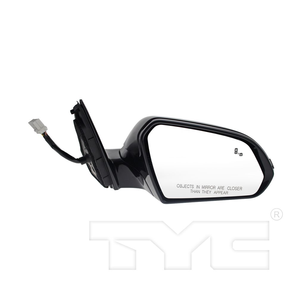 HYUNDAI SONATA DOOR MIRROR RIGHT (Passenger Side) PWR/HTD/SIGNAL (W/BSD)(W/MEMORY)(GLOSS BLK)(MAN-FOLD) OEM#87620C2570 2018-2019 PL#HY1321240