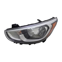 HYUNDAI ACCENT HATCHBACK HEAD LAMP ASSEMBLY LEFT (Driver Side) (HALOGEN)**CAPA** OEM#921011R710 2015-2017 PL#HY2502192C