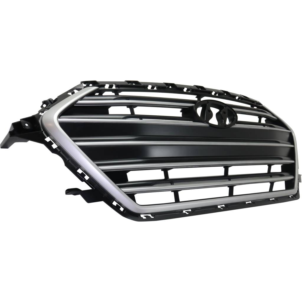HYUNDAI ELANTRA SEDAN GRILLE BLACK W/SILVER MLDG (KOREA)(EXC SPORT) OEM#86350F2000 2017-2018 PL#HY1200203