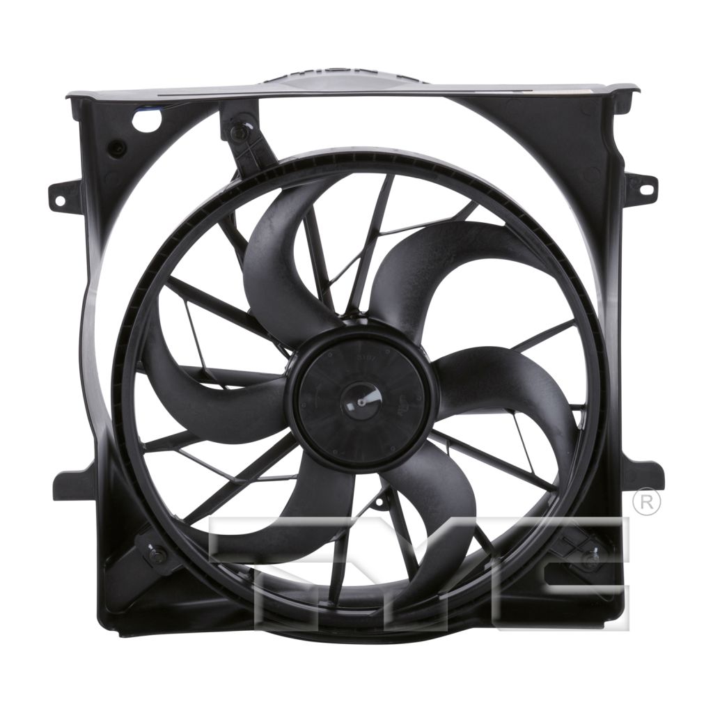 JEEPVEHICLE LIBERTY RADIATOR & A/C FAN ASSY 3.7L (2 PIN)(HEAVY DUTY)(SINGLE FAN)(GAS) OEM#52079528AB-PFM 2002-2007 PL#CH3115162