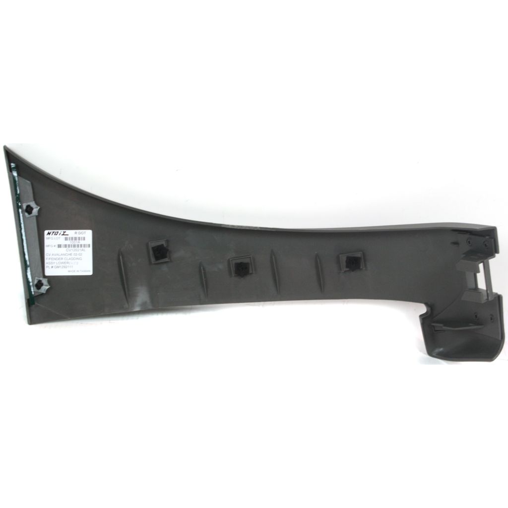 GM TRUCKS & VANS AVALANCHE FRONT FENDER LOWER CLADDING ASSY LEFT (Driver Side) GRAY OEM#15086333 2002 PL#GM1292111