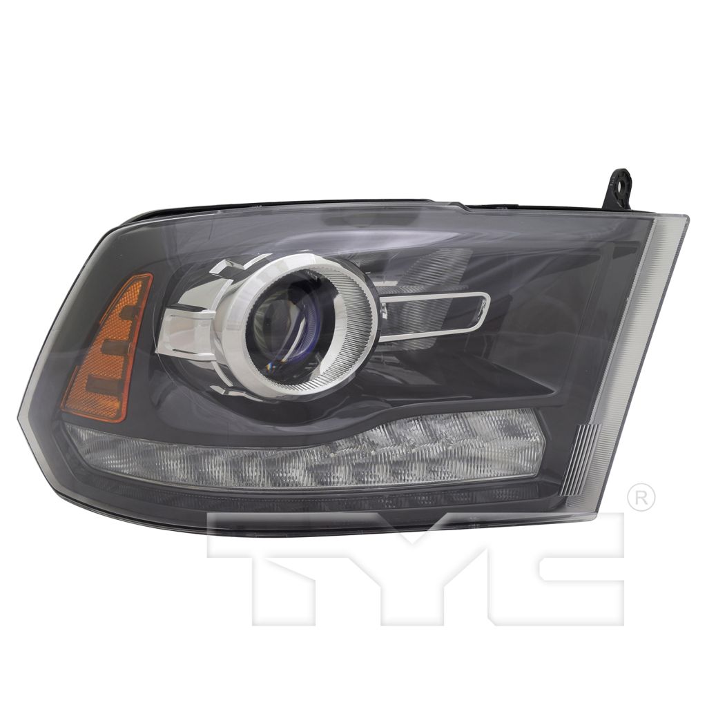 DODGE TRUCKS & VANS DODGE/PU (R1500) HEAD LAMP RIGHT (Passenger Side) (W/PROJECTOR)(BLK BEZEL)**CAPA** OEM#68093220AD 2013-2014 PL#CH2503245C