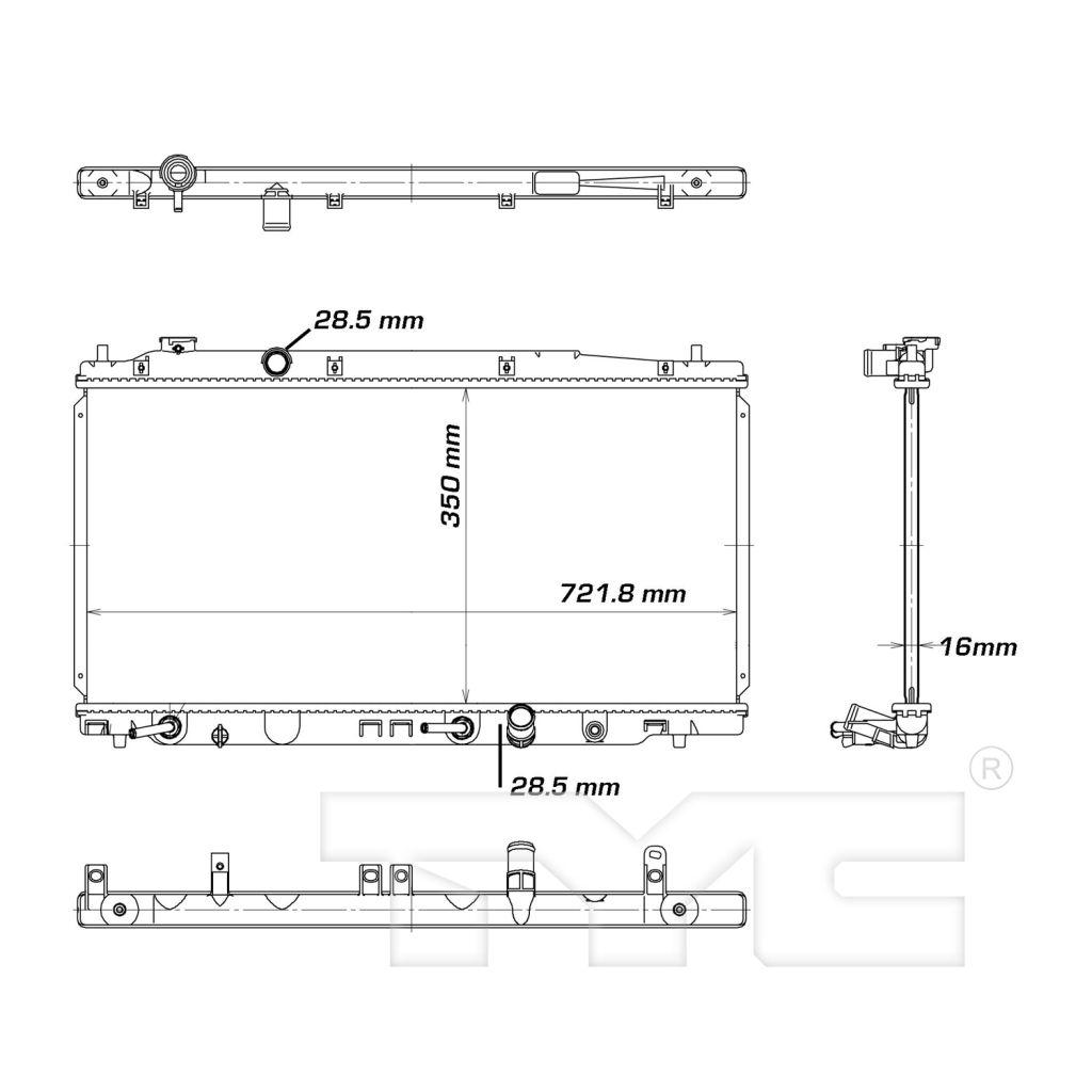 HONDA FIT RADIATOR A/T OEM#19010RB1J51 2009-2014 PL#HO3010221