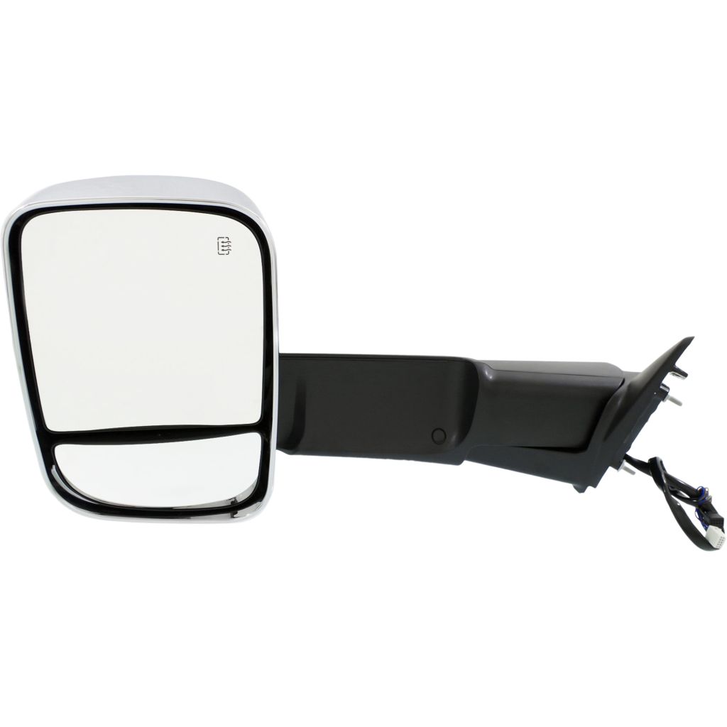 DODGE TRUCKS & VANS DODGE/PU (R1500) DOOR MIRROR LEFT (Driver Side) PWR/HTD/SIGNAL/PUDDLE/MEMORY (DUAL GLASS)(CHR)(W/TOW)(W/TEMP SENSR) OEM#68285867AD 2013-2022 PL#CH1320351