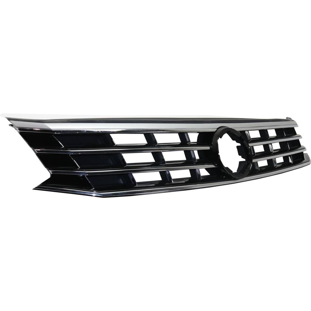 VOLKSWAGEN PASSAT GRILLE ASSEMBLY PTD (W/SILVER&CHR MLDG;WO/COLLISION LED LAMP;EXC GT/R-LINE) OEM#561853651GNLB 2016-2018 PL#VW1200170