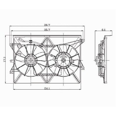 SCION SCION tC RADIATOR & A/C FAN ASSEMBLY (DUAL FAN) OEM#1671128170-PFM 2005-2010 PL#SC3115101