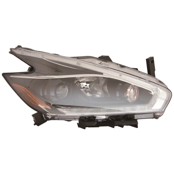 NISSAN MURANO HEAD LAMP ASSY RIGHT (Passenger Side) (HALOGEN)(W/BLACK BEZEL) OEM#260109UE9A 2018 PL#NI2503260