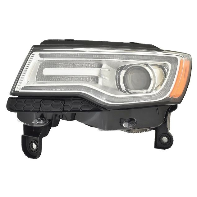 JEEPVEHICLE GRAND CHEROKEE / GRAND CHEROKEE WK HEAD LAMP ASSY LEFT (Driver Side) (HID)(WO/ADAPTIVE)(EXC SRT) OEM#68111001AM 2014-2015 PL#CH2502252