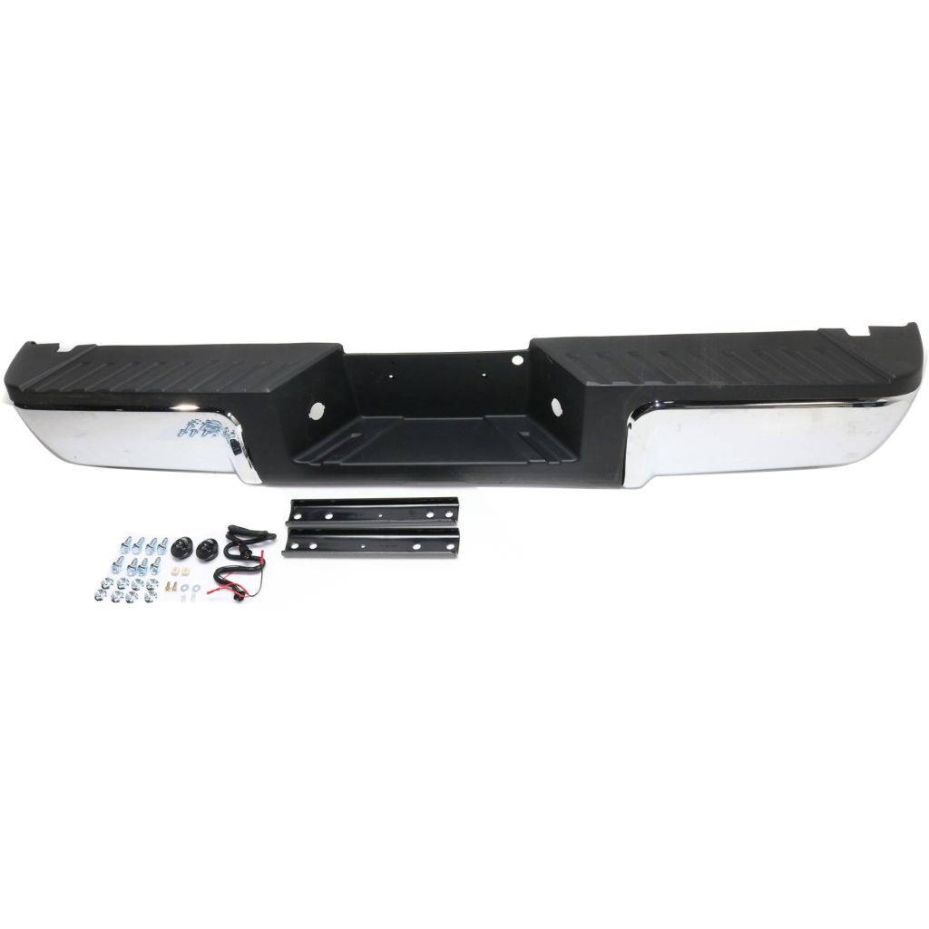 FORD TRUCKS & VANS FORD/PU F250/350/450 (SUPER DUTY) REAR STEP BUMPER ASSY CHROME W/BLACK PAD (WO/SENSOR) OEM#9C3Z17906B-PFM 2013-2016 PL#FO1103176