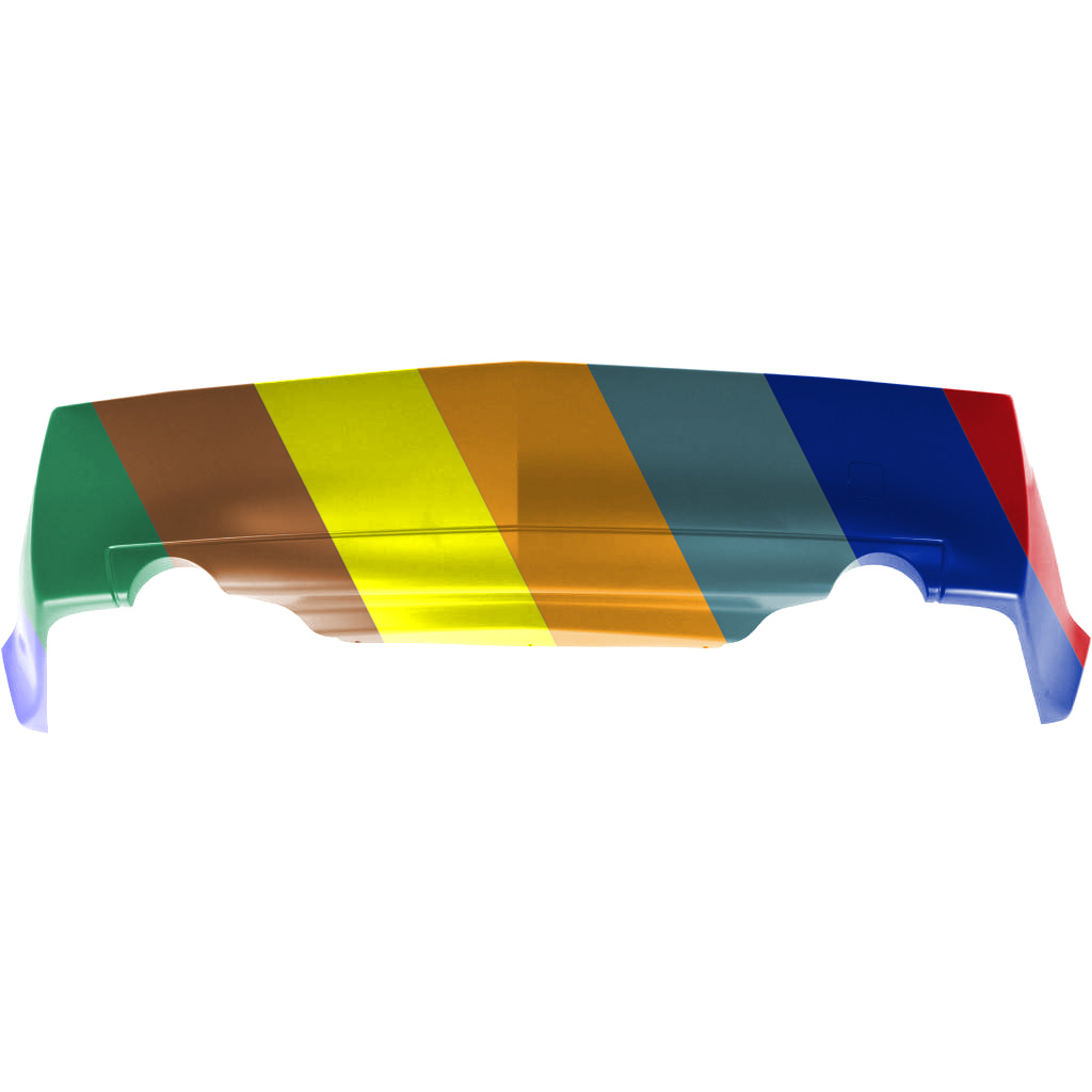 CADILLAC CTS/CTS-V REAR BUMPER COVER PRIMED 3.6L (CTS (W/ CUSTOM BMP)(DUAL EXHAUST) OEM#15280941 2006-2007 PL#GM1100790
