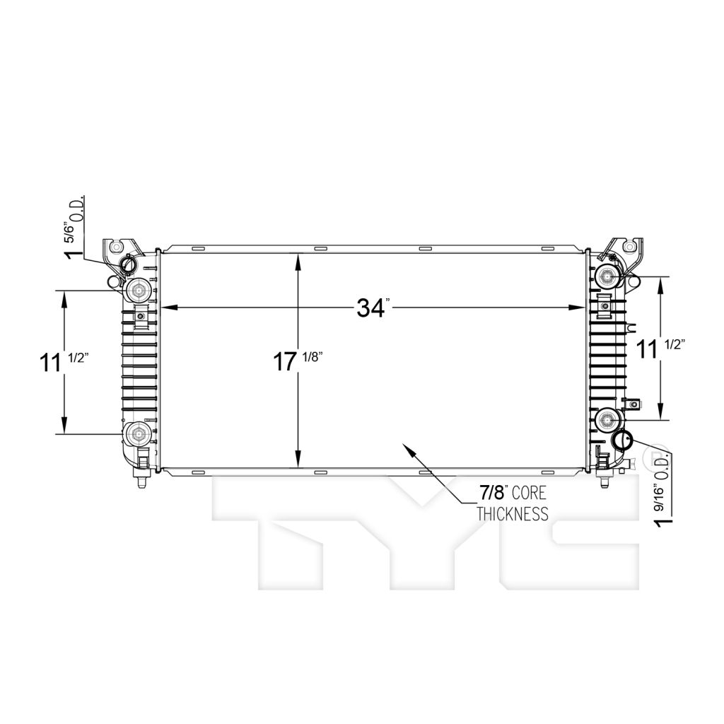 GM TRUCKS & VANS SILVERADO/PU 1500 (19 OLD STYLE) RADIATOR 4.3L OEM#84186716 2014-2018 PL#GM3010563