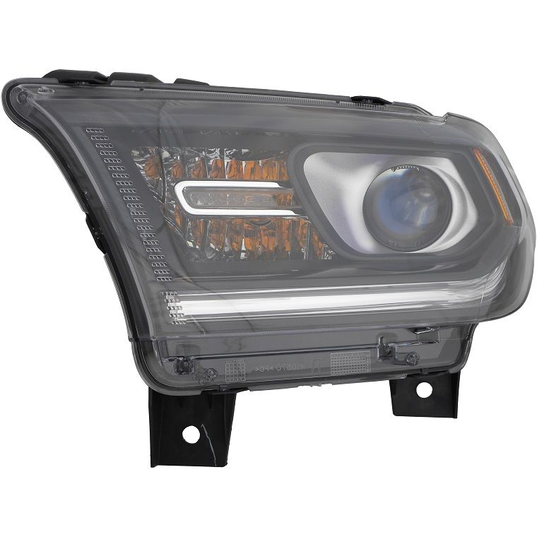 DODGE TRUCKS & VANS DURANGO HEAD LAMP ASSY LEFT (Driver Side) (HALOGEN)(W/LED DRL)(BLACK TRIM) OEM#55112969AI 2014-2015 PL#CH2502304