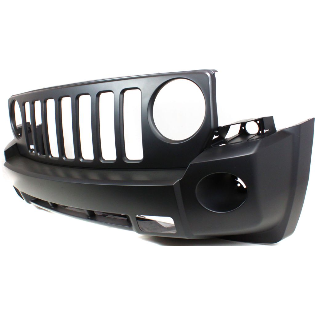JEEPVEHICLE PATRIOT FRONT BUMPER COVER PRIMED (W/FOG & Tow Hook)**CAPA** OEM#68021303AB 2007-2010 PL#CH1000935C