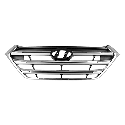 HYUNDAI TUCSON GRILLE SILVER/CHROME BAR W/CHROME FRAME(To 5-16-16)(LIMITED)**CAPA** OEM#86350D3100CR 2016-2017 PL#HY1200190C