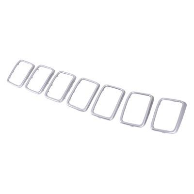 JEEPVEHICLE GRAND CHEROKEE / GRAND CHEROKEE WK GRILLE TRIM RINGS SET (7pc) SATIN-CHROME (SUMMIT) **CAPA** OEM#6ML10SZ7AA 2017-2021 PL#CH1210132C