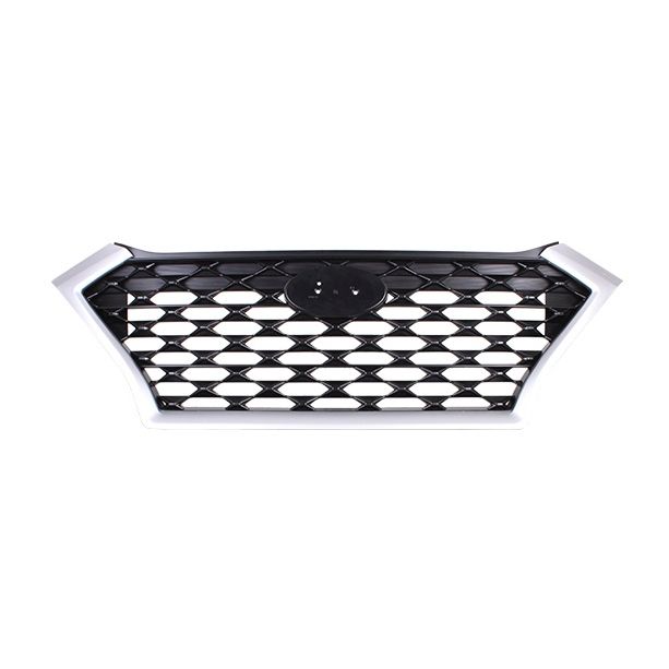 HYUNDAI TUCSON GRILLE PTD-BLACK W/SILVER FRAME (WO/FRONT VIEW CAMERA)**CAPA** OEM#86350D3500 2019-2021 PL#HY1200225C