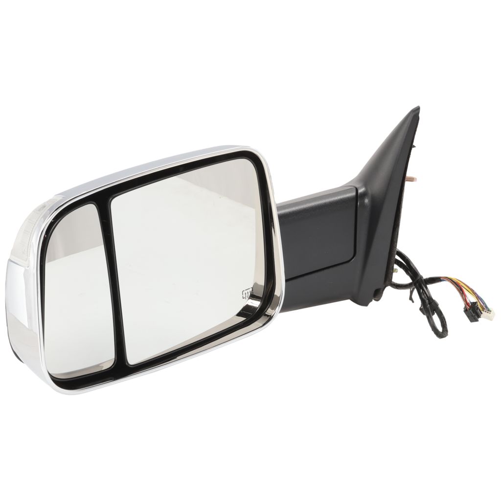 DODGE TRUCKS & VANS DODGE/PU (R1500) DOOR MIRROR LEFT (Driver Side) PWR/HTD/SIGNAL/PUDDLE/MEMORY (DUAL GLASS)(CHR)(W/TOW PKG) OEM#68033735AK 2010-2012 PL#CH1320320
