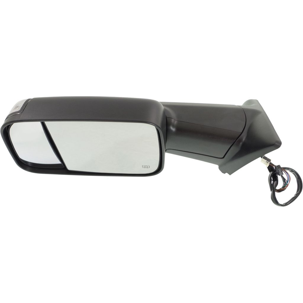 DODGE TRUCKS & VANS DODGE/PU (R2500/3500) DOOR MIRROR LEFT (Driver Side) PWR/HTD/SIGNAL/PUDDLE (DUAL GLASS)(TEXT BLACK)(W/TOW PKG) OEM#68143805AB 2012 PL#CH1320333