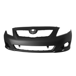 TOYOTA COROLLA/SEDAN FRONT BUMPER COVER PRIMED (W/SPOILER)(S/XRS)**CAPA** OEM#5211902989 2009-2010 PL#TO1000342C