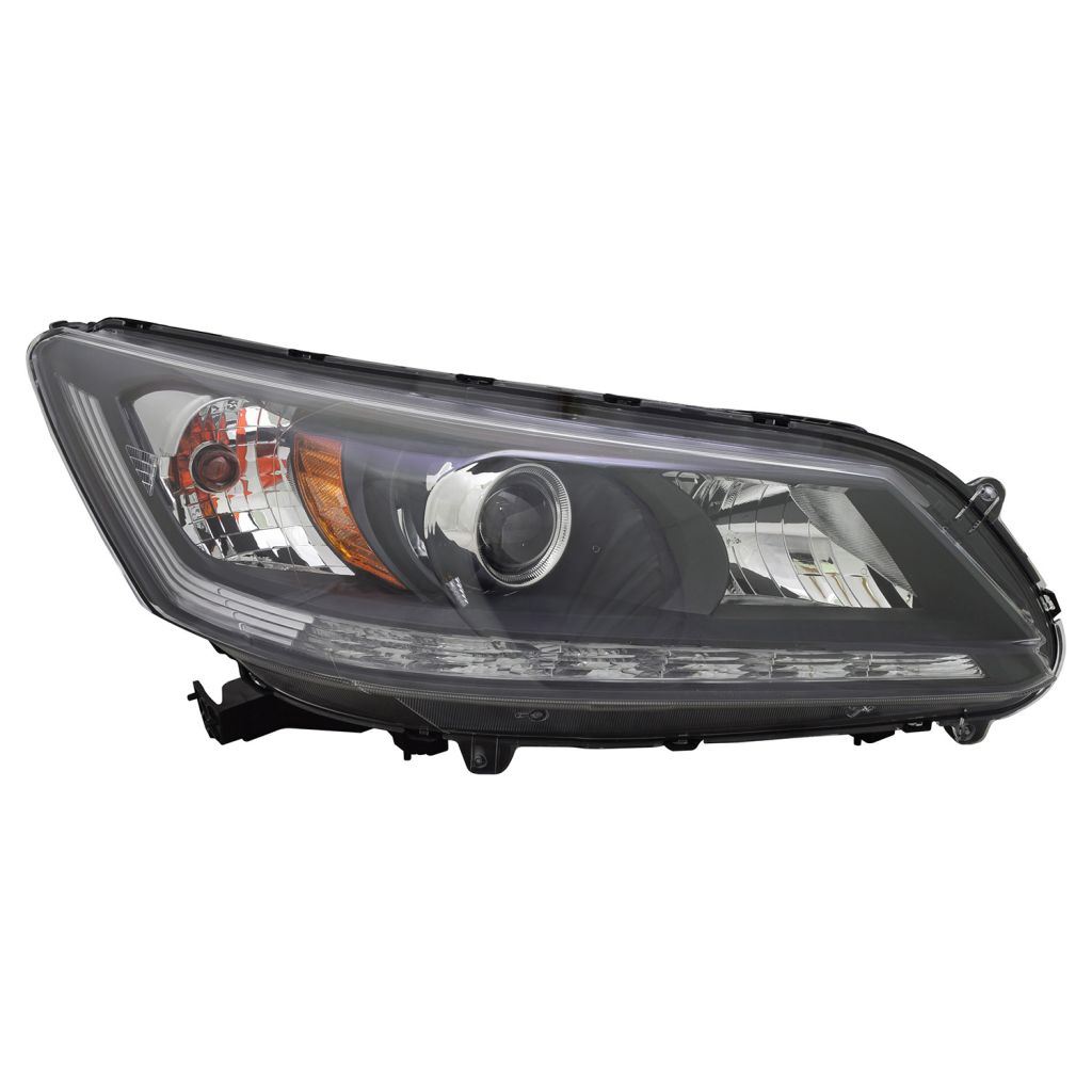 HONDA ACCORD SEDAN HEAD LAMP ASSEMBLY RIGHT (Passenger Side) (6 CYL)(HALOGEN)(LED DAYTIME RUNNING) OEM#33100T2AA11 2013-2015 PL#HO2503156