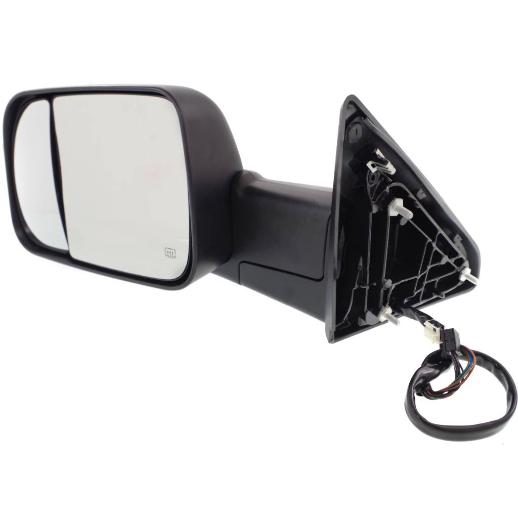 DODGE TRUCKS & VANS DODGE/PU (R2500/3500) DOOR MIRROR LEFT (Driver Side) PWR/HTD/SIGNAL/PUDDLE (DUAL GLASS)(TEXT BLACK)(W/TOW PKG) OEM#68143805AB 2012 PL#CH1320333