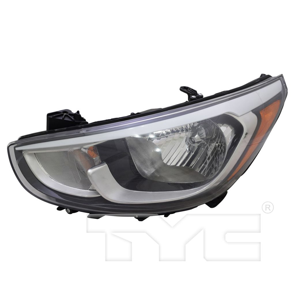 HYUNDAI ACCENT HATCHBACK HEAD LAMP ASSEMBLY LEFT (Driver Side) (HALOGEN)**CAPA** OEM#921011R710 2015-2017 PL#HY2502192C