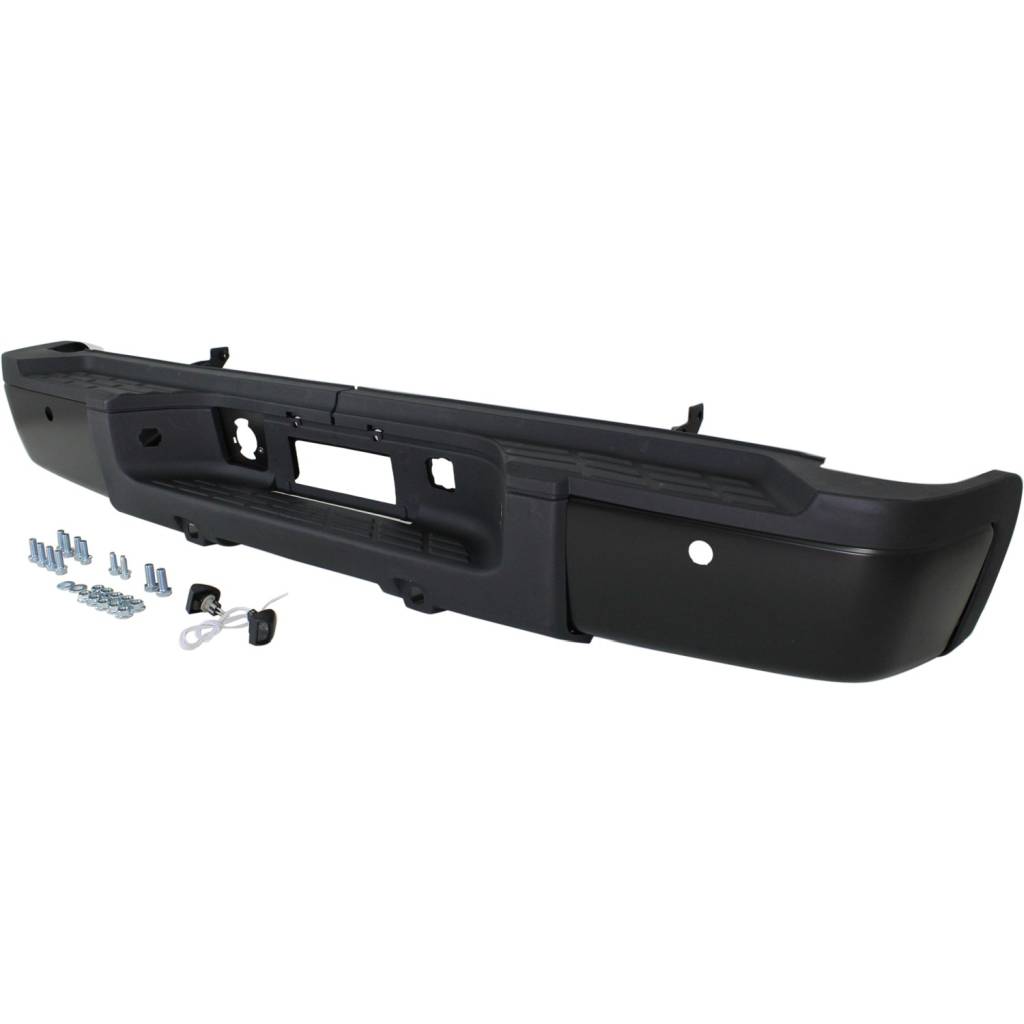GM TRUCKS & VANS SILVERADO/PU 2500/3500 (CHEVY) STEP BUMPER ASSEMBLY BLACK (SINGLE REAR WHEEL) (W/ SENSOR) OEM#20899965-PFM 2011-2014 PL#GM1103161