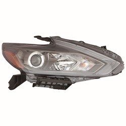 NISSAN(DATSUN) ALTIMA SEDAN HEAD LAMP ASSEMBLY RIGHT (Passenger Side) (HALOGEN)(WO/LED DRL)(BLK BEZEL) **CAPA** OEM#260109HS9B 2016-2018 PL#NI2503249C