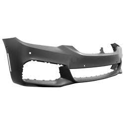 BMW BMW 5 SERIES (SEDAN) FRONT BUMPER COVER PRIMED (WO/WASJER)(W/SENSOR)(W/PK ASSIST)(530/540 W/M)(M550) OEM#51118069076 2017-2020 PL#BM1000470
