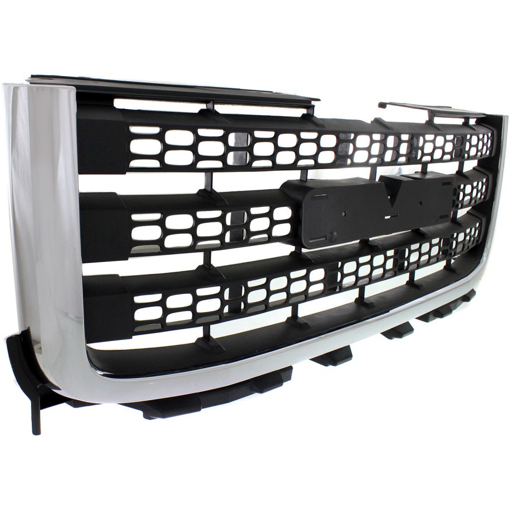 GM TRUCKS & VANS SIERRA/PU 2500/3500 (GMC) GRILLE CHROME/DARK-GRAY OEM#20966059 2011-2014 PL#GM1200633