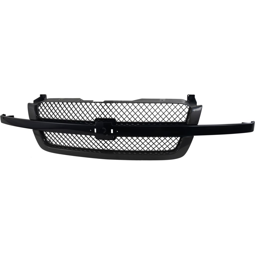 GM TRUCKS & VANS SILVERADO/PU (CHEVY) (07 OLD STYLE) GRILLE BLACK CENTER BAR/PTD FRAME (1500 SS MDL) OEM#19168630 2003-2005 PL#GM1200557