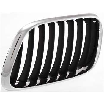 BMW BMW X5 GRILLE LEFT (Driver Side) CHROME/BLACK OEM#51138402645 2000-2003 PL#BM1200152