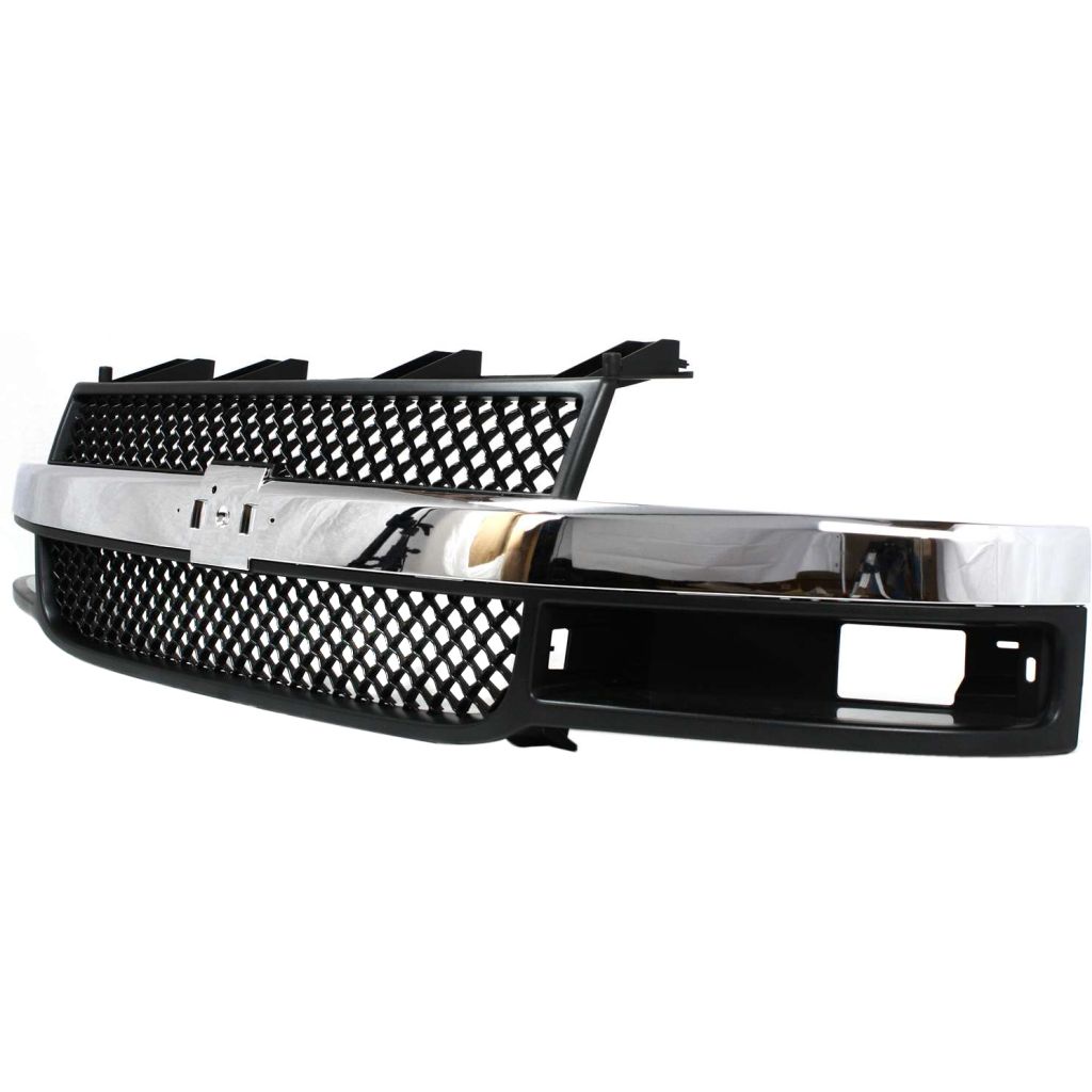 GM TRUCKS & VANS CHEVY/GMC/VAN(Express/Savana) GRILLE CHROME/BLACK (COMPOSITE HEAD LAMP)(CHEVY) **CAPA** OEM#84689070 2003-2025 PL#GM1200535C