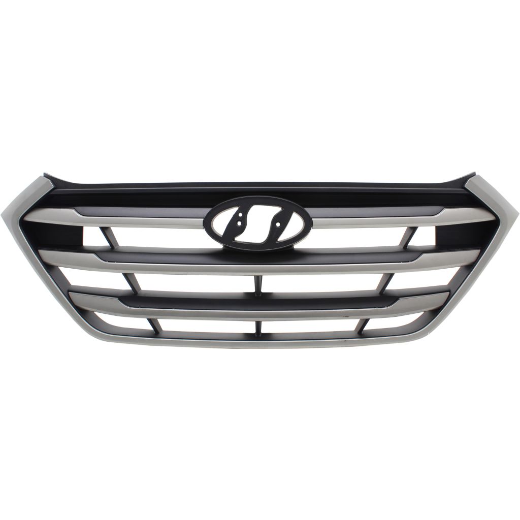 HYUNDAI TUCSON GRILLE SILVER/BLACK BAR W/SILVER FRAME(To 5-16-16)**CAPA** OEM#86350D3000RAM 2016-2017 PL#HY1200189C
