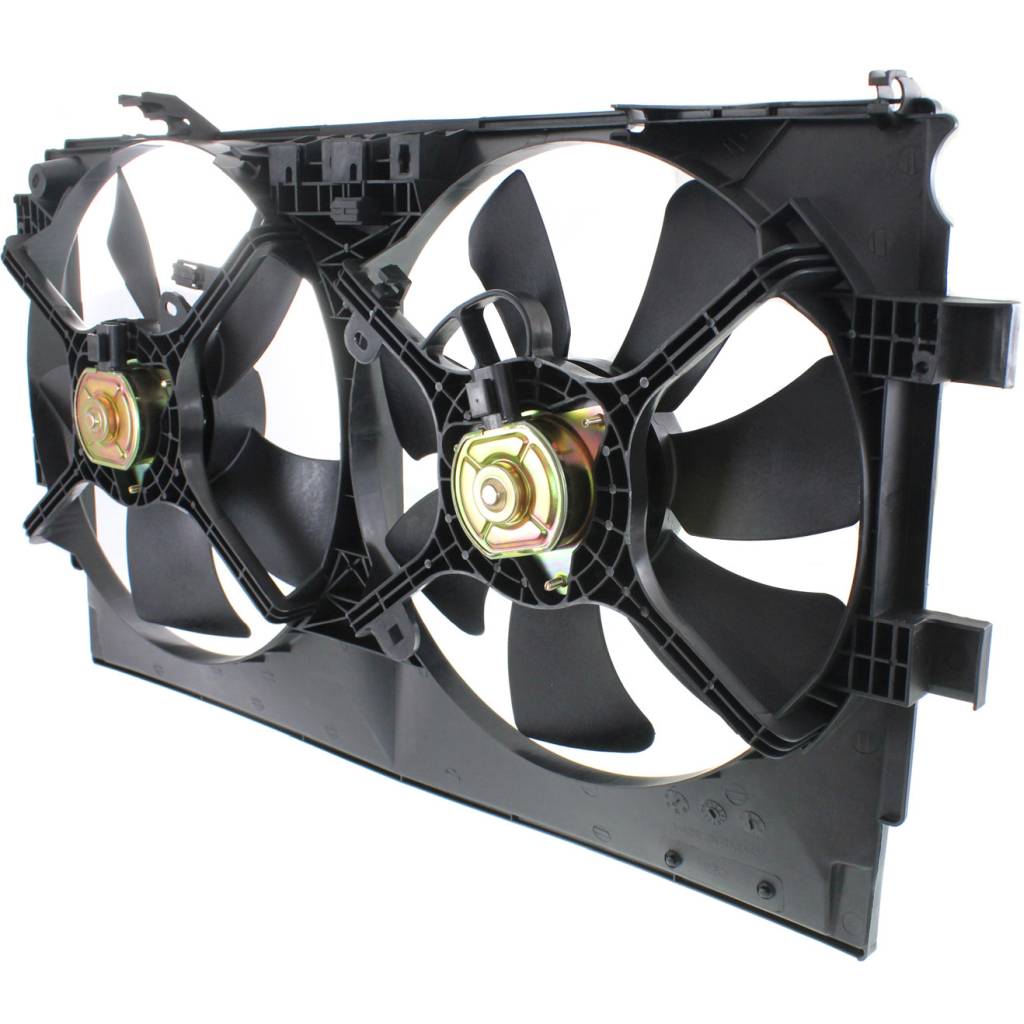 MITSUBISHI LANCER SPORTBACK RADIATOR & A/C FAN ASSEMBLY (WO/TURBO)(DUAL FAN) OEM#1355A087-PFM 2009-2017 PL#MI3115139