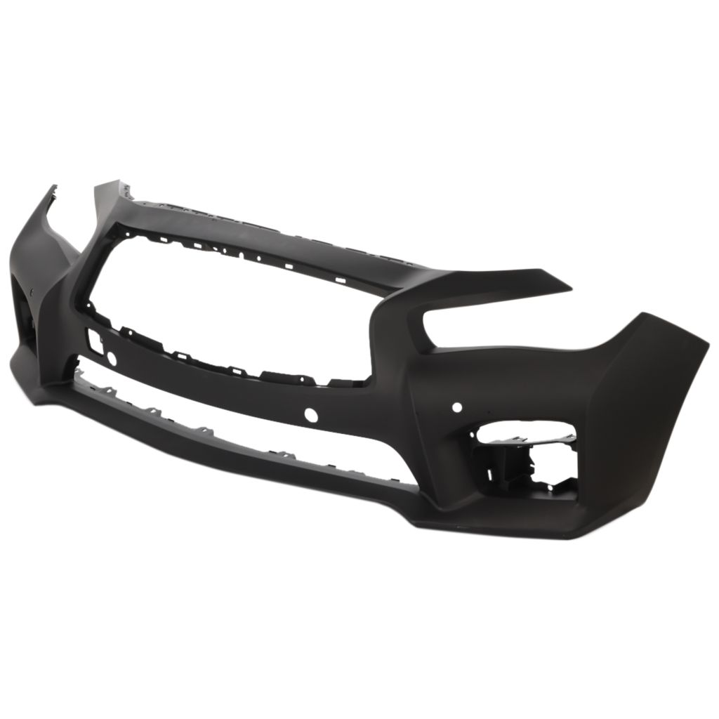INFINITI Q50 FRONT BUMPER COVER PRIMED (W/ SENSOR)(W/ SPORT)**CAPA** OEM#620224HE0H 2014-2017 PL#IN1000259C