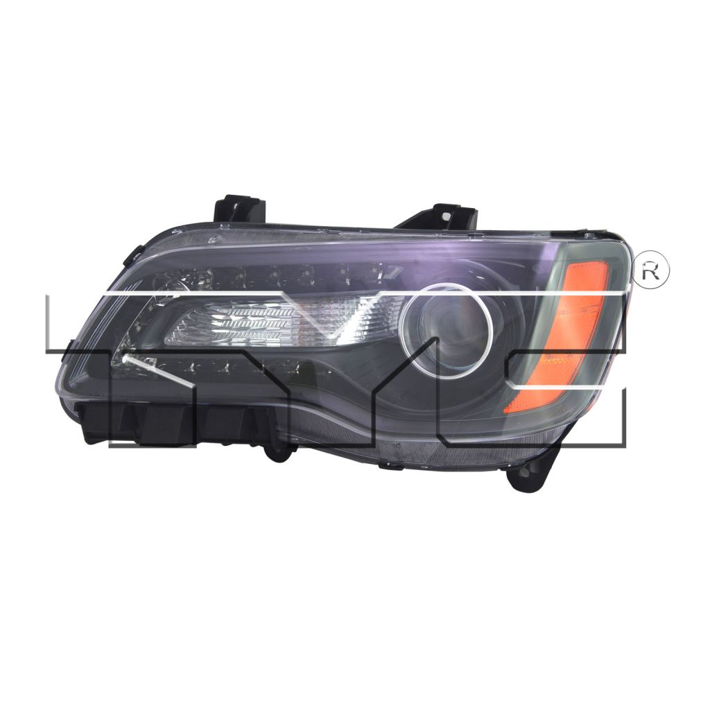 CHRYSLER 300 _HEAD LAMP ASSEMBLY LEFT (Driver Side) (HALOGEN)(BLK BEZEL) OEM#68085417AF 2012-2014 PL#CH2502235