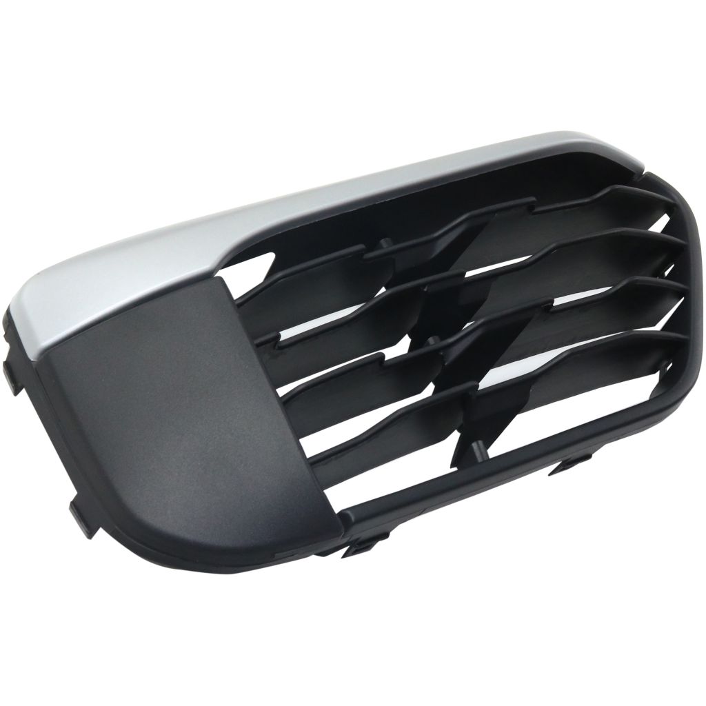 BMW BMW X1 FRONT BUMPER GRILLE RIGHT (Passenger Side) BLACK W/SILVER MLDG (WO/SENSOR)(WO/M PKG) OEM#51117453990 2016-2019 PL#BM1039200