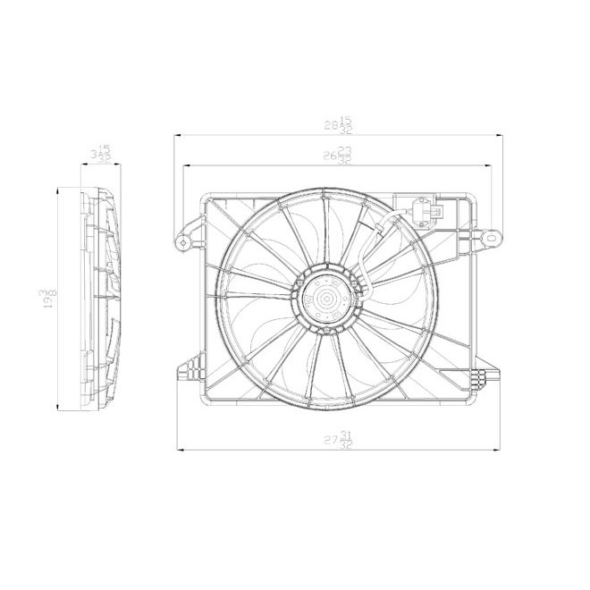 DODGE CHARGER RADIATOR & A/C FAN ASSEMBLY 3.6L/5.7L/6.4L ( SINGLE FAN ) OEM#68050129AA 2015-2023 PL#CH3115169