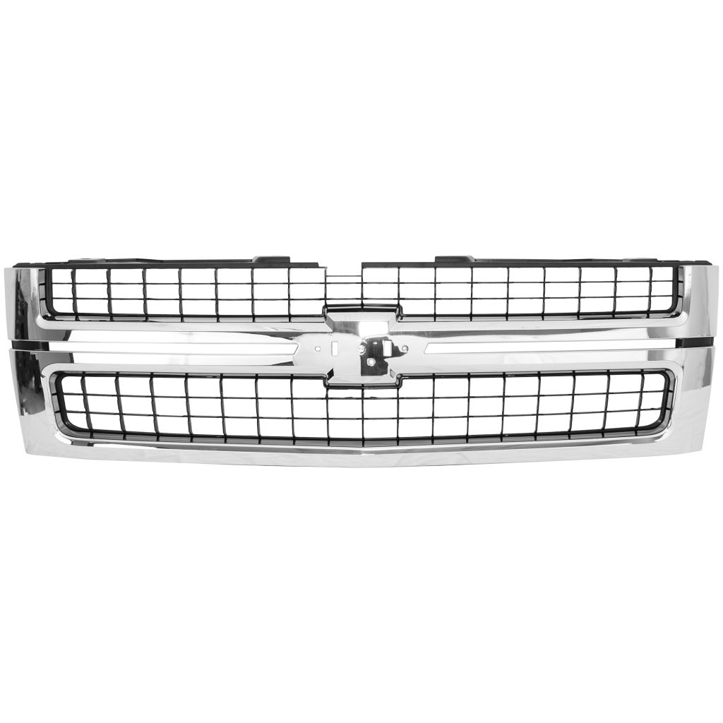 GM TRUCKS & VANS SILVERADO/PU 2500/3500 (CHEVY) GRILLE BLACK W/CHR FRAME OEM#25825521 2007-2010 PL#GM1200608